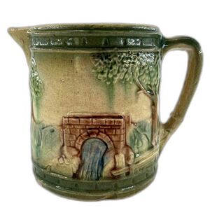 Roseville Pottery Antique Cider Pitcher 1Qt Size High Gloss Glaze & Crazing